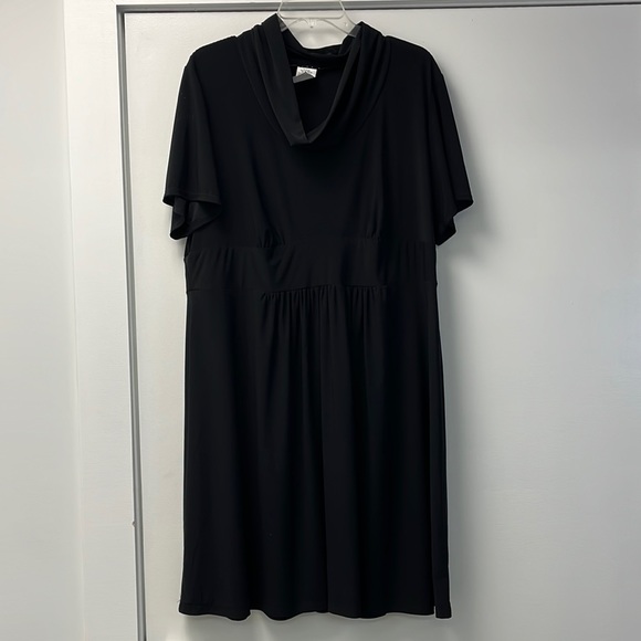 Tiana B. Women’s Black Sheath Dress with Cowl neck - size 1X - Picture 1 of 5
